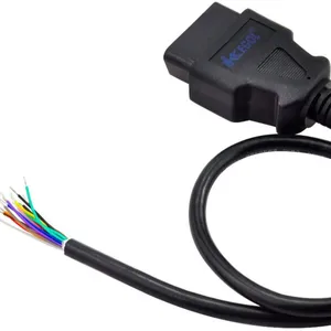 custom 16 Pin J1962 OBD2 OBD-II Male Connector to Open Plug Wire harness connect wire Diagnostic Extension Cable Pigtail