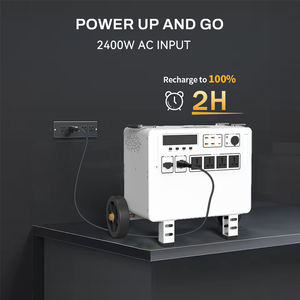 Banque d'énergie solaire à onde sinusoïdale pure 2400W 2560WH LiFePO4 batterie externe Station de camping <span class=keywords><strong>valise</strong></span> extérieure - Product Image 5