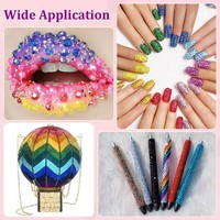 60 couleurs de strass en résine multicolores de 3 mm à dos plat avec 3 flacons de colle B7000 de 10 ml pour le nail art – Nouveaux outils
