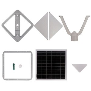 Lampe solaire de jardin extérieure 30W LED, panneau solaire carré, résistante à l'eau, montage mural - Product Image 2