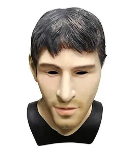 Sıcak satış gerçekçi lateks kauçuk insan yüz maskesi erkek baş maskesi parti Cosplay için ünlü cadılar bayramı kostüm