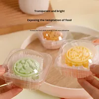 Boîte d'emballage en blister transparente de qualité alimentaire pour pâtisserie au jaune d'œuf, plateau de base pour gâteaux de l'Aïd de la Mi-Automne, vente en gros