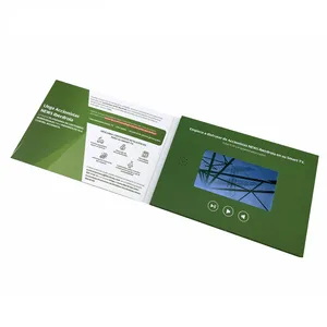 Cartão video do folheto de 5,0 polegadas com cartão personalizado do Livro Branco