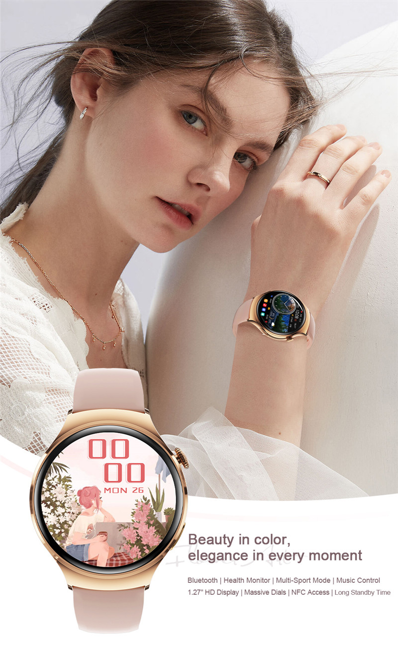Mini reloj digital para mujer de alta calidad 1,27 pulgadas