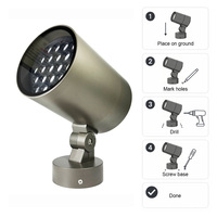 Projecteur LED monocouleur anti-éblouissement 60W IP65 pour extérieur, idéal pour les grands mât, les places, les paysages et les parcs