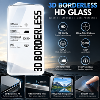 Protection d'écran en verre trempé Premium 500CC pour iPhone 18 Duo & 18 Pro Max, HD Clair, 3D Sans Bordure, Couverture Totale, En Stock