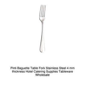 Fourchette de table Pinti Baguette en acier inoxydable, épaisseur 4 mm, fournitures de restauration hôtelière, vaisselle en gros - Product Image 2