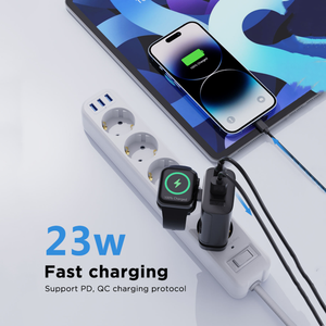 Multifunción portátil 2 <span class=keywords><strong>en</strong></span> 1 reloj cargador inalámbrico 30W PD enchufe <span class=keywords><strong>de</strong></span> carga rápida adaptador <span class=keywords><strong>de</strong></span> corriente <span class=keywords><strong>de</strong></span> teléfono móvil para <span class=keywords><strong>iPhone</strong></span> samsung - Product Image 4