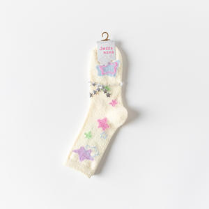 महिलाओं की मोटी मोटी हीटटेक कोरल मखमल फर्श सर्दियों की घरेलू नींद और स्नोबोर्ड के उपयोग के लिए आकर्षक चालक दल की लंबाई वाले घुटने के मोजे - Product Image 5