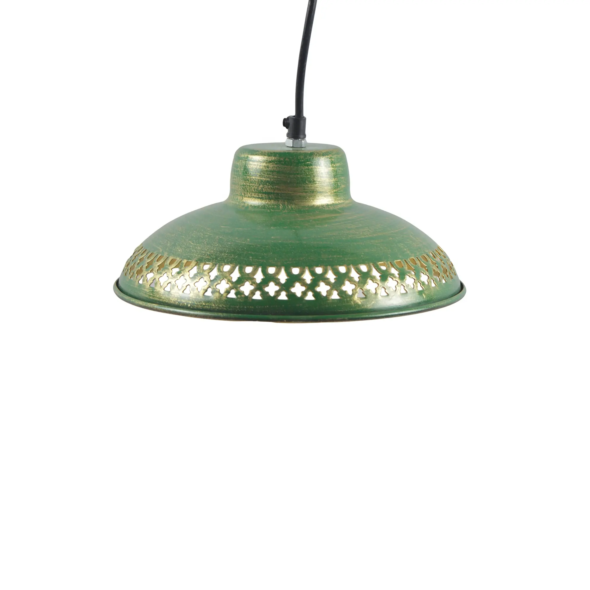 Casting Design Lamp With Green And Golden Combo Colored Painted Finishing And Solid Metal Hanging Lamp