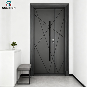 Açık/daire/dış/otel kullanımı için Modern anti-hırsızlık güvenlik kapısı Premium kalite çelik bitmiş yüzey manuel açılış - Product Image 3