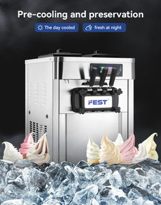 Nouvelle machine à glace molle FEST automatique 3 saveurs 220V, autonettoyante, commerciale, pour glace italienne - Product Image 4