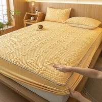 2023 nouveau lait polaire drap de lit épaissi doux couture housse de matelas trois pièces ensemble, hiver OPP sac literie 60 moderne