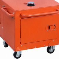 Générateur diesel silencieux portable à économie d'énergie 5-8KW, refroidi par air, monophasé 50/60Hz 3000 tr/min, démarrage électrique 12V DC pour la maison