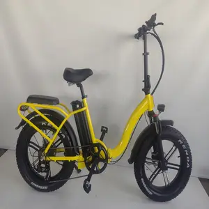 오토바이 지방 타이어 전자 자전거 접이식 프레임 큰 바퀴 750W 1000w 48V 리튬 배터리 21A 단계 비록 남성용 전기 자전거 20 인치