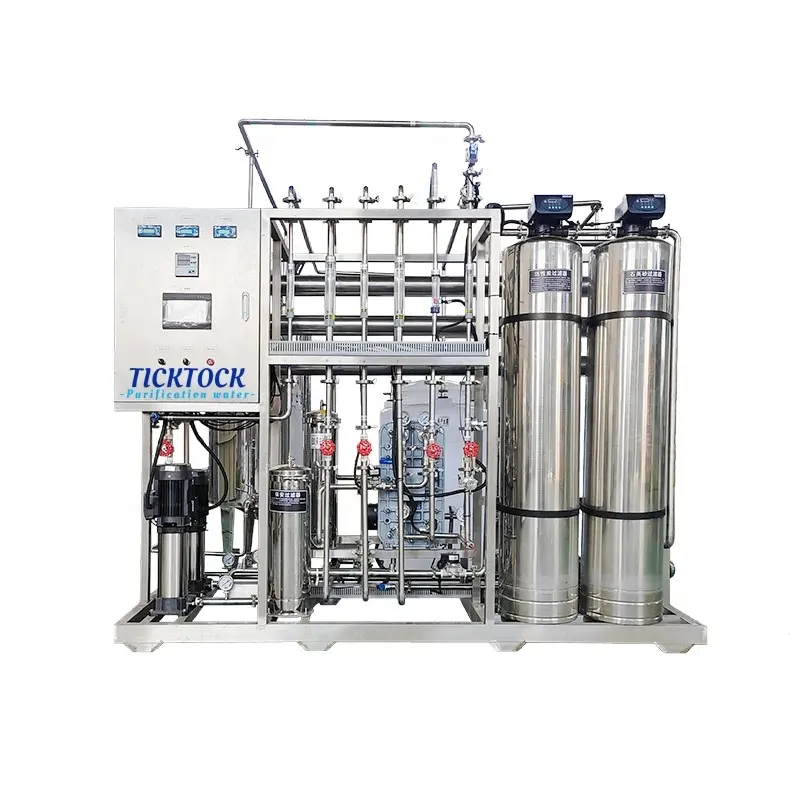 Système de filtration EDI buvant un système de filtre à eau alcaline 500L systèmes de machines de purification par électrodéionisation distillée