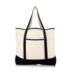 Bolsa de Lona de Algodón Resistente de 120 oz, Color Rojo, con Múltiples Bolsillos, para Compras, Playa, Picnic, con Logotipo - Product Image 6