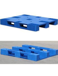 Alta qualità HDPE <span class=keywords><strong>Euro</strong></span> <span class=keywords><strong>Pallet</strong></span> monofronte 4 vie di ingresso per uso industriale con tubo in acciaio <span class=keywords><strong>H1</strong></span> - Product Image 2