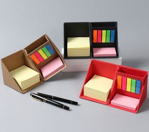 Custom Foldable Square Desktop Combined Type Sticky Notes Eco-Friendly Cube Memo <b>Pad</b> Box with Pen Holder - Product Image 6