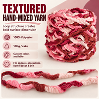 Chunky Hand Knitting Yarn Multicolor Mixed Color Soft Loop Texture Fancy Yarn Ball for Crochet Blanket Craft