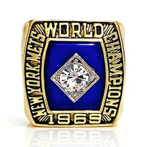 Anillo <span class=keywords><strong>de</strong></span> aleación del campeón del Metropolitan <span class=keywords><strong>de</strong></span> <span class=keywords><strong>Nueva</strong></span> <span class=keywords><strong>York</strong></span> <span class=keywords><strong>de</strong></span> 1969, anillo sencillo <span class=keywords><strong>de</strong></span> moda europea y americana, recuerdo para fans. - Product Image 3