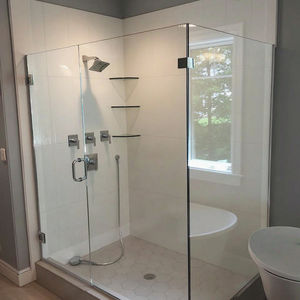 Prix usine clair 8mm 10mm verre trempé sans cadre pour salle <span class=keywords><strong>de</strong></span> bain salles <span class=keywords><strong>de</strong></span> <span class=keywords><strong>douche</strong></span> <span class=keywords><strong>Style</strong></span> d'apparence droite pour appartements hôtels - Product Image 5