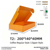 Boîte cadeau rectangulaire de haute valeur en carton couleur, avec système de déchirement facile, pour emballage express, personnalisable et recyclable