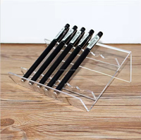 HoFong Étagère cosmétique en acrylique transparent Vitrine Stylo à bille et porte-crayon à sourcils pour la maison, le bureau et la vente au détail