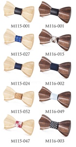 Noeud papillon pour enfants en <span class=keywords><strong>bois</strong></span> naturel fait à la main pour les fêtes - Product Image 4