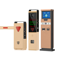 Système de paiement automatique pour parking avec distributeur de tickets et barrière, distributeur automatique en libre-service
