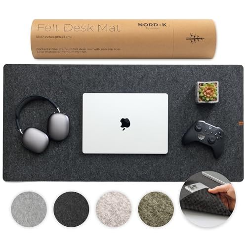 Classic 3mm Felt Desk Mat Non Slip Office Desk Pad Custom Logo OEM/ODM Factory Supplier