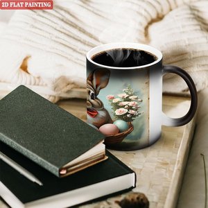 <b>Ceramic</b> <b>Mug</b> 11oz Frosted Black Heat Activated Office Daily Cup - Product Image 3