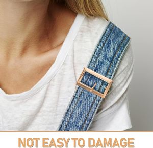 Boucles de ceinture en alliage de zinc, rectangulaires, réglables, pour la confection de vêtements, manteaux et bretelles, pièces de rechange - Product Image 3