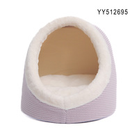 Lit pour chat en velours multi-styles, tente abri pour chat, lit pour animaux de compagnie de petite et grande taille, emballé en carton pour une utilisation en intérieur
