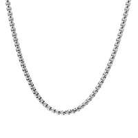 Collier chaîne gourmette en acier inoxydable 2 mm 3 mm avec fermoir mousqueton assorti au pendentif TIZTI