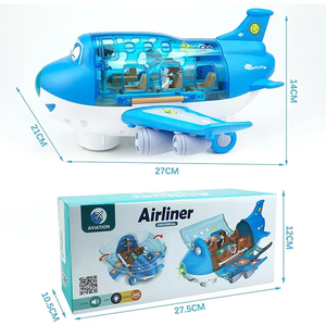 Nouveau dessin animé mignon <span class=keywords><strong>Airbus</strong></span> modèle d'<span class=keywords><strong>avion</strong></span> électrique musique légère <span class=keywords><strong>avion</strong></span> rotatif à 360 degrés 2-4 ans jouets d'intérieur en plastique pour enfant - Product Image 5