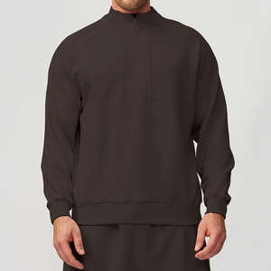 <b>Mens</b> Quarter Zip Sweatshirt Long Sleeve Casual <b>Lined</b> Fleece Warm Lightweight Pullover Mock Neck <b>Hoodies</b> - Product Image 3