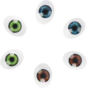 Ovale flache hohle Kunststoff-Augen