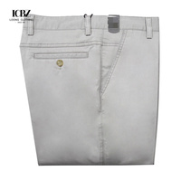 Pantalon de costume décontracté long à taille mi-haute, coupe droite, avec cordon de serrage, couleur kaki, style jean crayon évasé pour homme