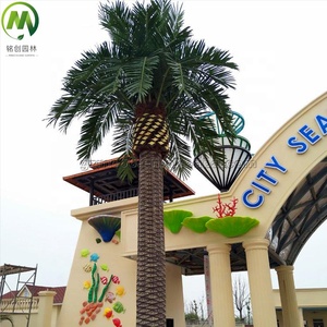 Lớn ngoài trời nhân tạo ngày cây cọ sống động như thật cái nhìn cây cọ cao mô phỏng Faux cây cọ bền chống UV cho cảnh quan - Product Image 6