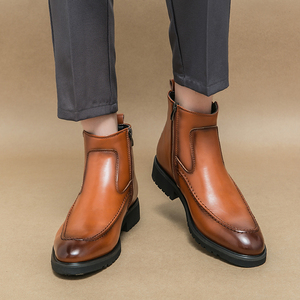 Sans lacet haut haut bout pointu hommes bottes habillées grande taille 38-46 noir marron <span class=keywords><strong>beige</strong></span> hommes bottes - Product Image 3