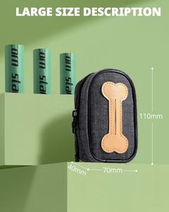 Dispenser sacchetto cacca per cani per guinzaglio con grande apertura per animali domestici porta sacchetti con cerniera sacchetto impermeabile per animali - Product Image 2