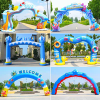 Arc gonflable de ballon de ligne d'arrivée de début de course d'arche d'entrée de publicité extérieure pour l'événement