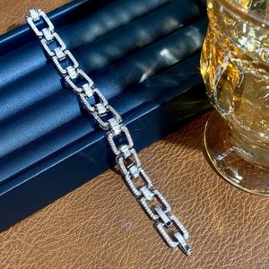 Pulsera de Cadena Cuadrada para Mujer y Hombre, Estilo Urbano, Uso Diario, Accesorio de Muñeca, Joyería de Moda - Product Image 4