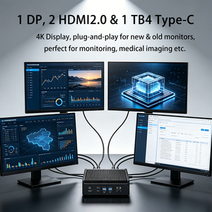 คอมพิวเตอร์ HelorPC Mini Office PC รุ่น I3 I5 I7 โปรเซสเซอร์ 1235U 1355U 2 LAN 32G DDR4 6 USB 1 DP Thunderbolt คอมพิวเตอร์ H78 Core I3/i5/i7 12t - Product Image 5