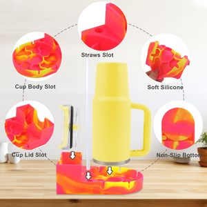 Estante de secado de silicona suave para vasos Stanley y biberones, soporte portátil de viaje para secar vasos - Product Image 3
