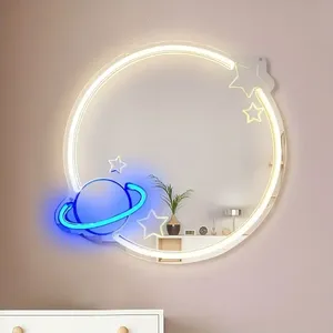 Nuovo Stile <span class=keywords><strong>Specchio</strong></span> LED al Neon Luminoso per Feste Luci Decorative Personalizzate per Interni Colori Rosso Blu Temperature di Colore Ingresso 5V 5m - Product Image 2