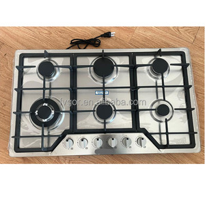 <span class=keywords><strong>Cuisinière</strong></span> à gaz en verre de couleur blanche 4 brûleurs en verre plaque de cuisson à gaz intégrée - Product Image 3