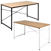 Établi simple de style moderne Table à manger pliante Petit panneau rectangulaire Bureaux en bois pour usage domestique Location pratique