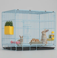 Cage à lapins pliable portable en fer de haute qualité pour usage domestique et automobile, facile à nettoyer, pour lapins de petite et moyenne taille, vente en gros sur mesure